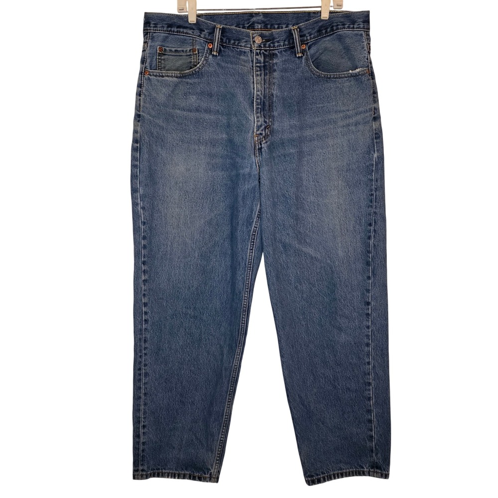 Levi Strauss Co 560 Mens Jeans 38x30 Relaxed Fit‎ Blue Denim Distressed Baggy